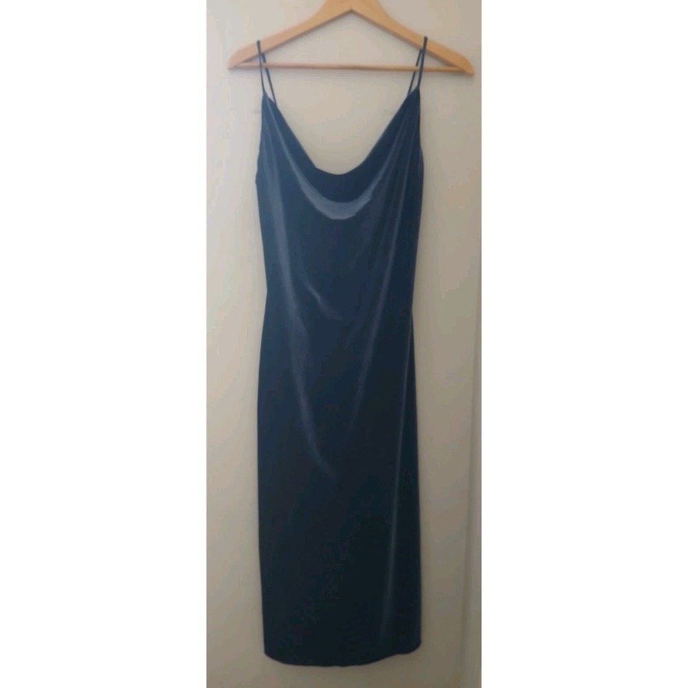 Jenny Yoo Collection Bentley Velvet Cowl Neck Slip Midi Dress Size 10 Bridesmaid